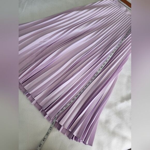 Ann Taylor Purple Midi Pleated Skirt - Picture 4 of 12